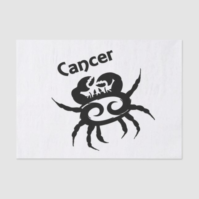Cancer Zodiac Symbol and Sign Tissue Paper (Front)