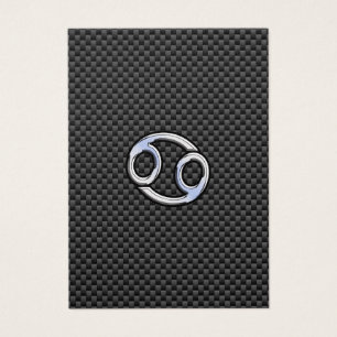 Cancer Zodiac Symbol Charcoal Carbon Fibre Print