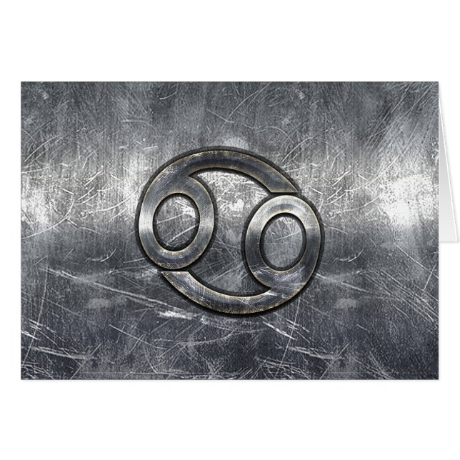 Cancer Zodiac Symbol in Distressed Decor (Front Horizontal)