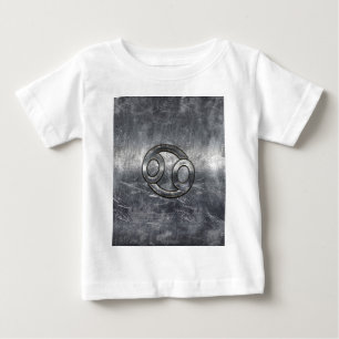 Cancer Zodiac Symbol in Distressed Decor Baby T-Shirt