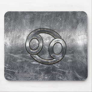 Cancer Zodiac Symbol Industrial Style Mouse Mat