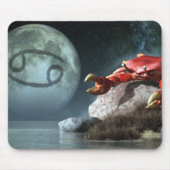 Cancer Zodiac Symbol Mouse Mat (Front)