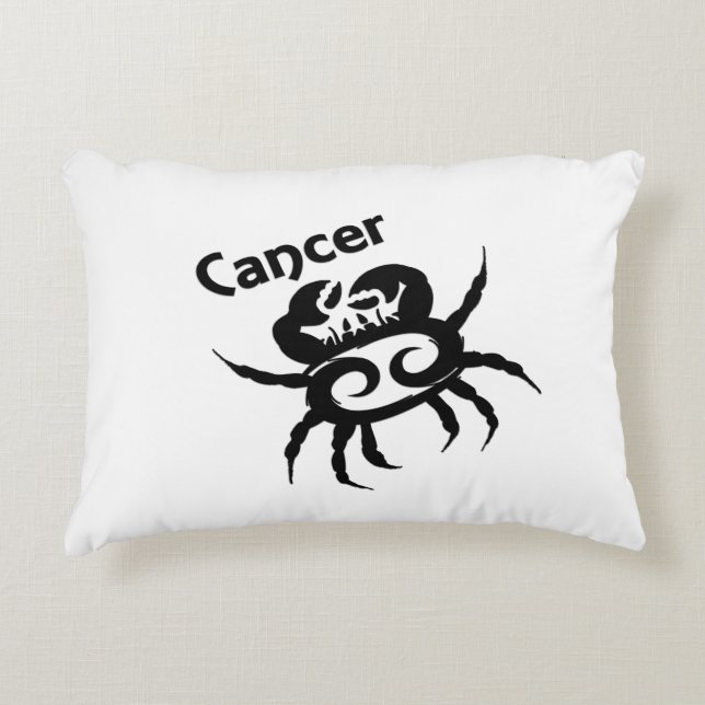 Cancer Zodiac Symbol & Sign Decorative Cushion (Front)