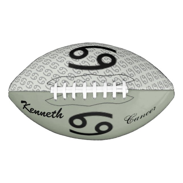 Cancer Zodiac Symbol Standard by Kenneth Yoncich American Football (Front)