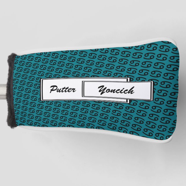 Cancer Zodiac Symbol Standard by Kenneth Yoncich Golf Head Cover (Front)