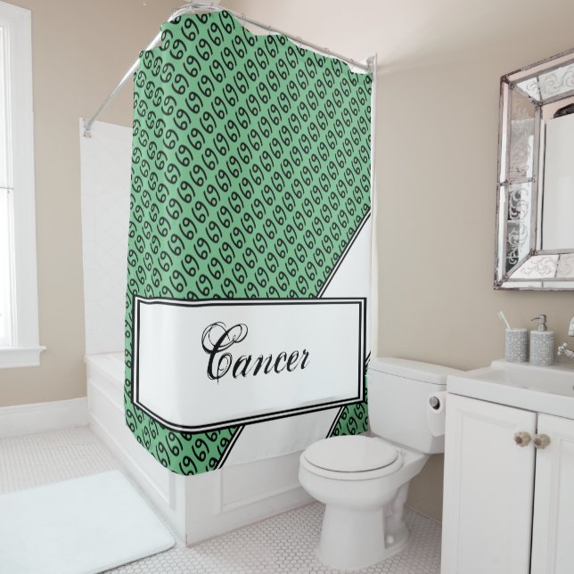 Cancer Zodiac Symbol Standard by Kenneth Yoncich Shower Curtain (In Situ)