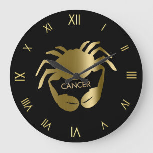 Cancer Zodiac Symbol Wall Clock