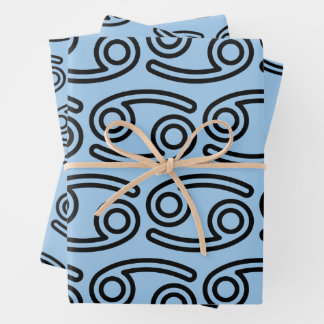 Cancer Zodiac Symbol Wrapping Paper Sheet