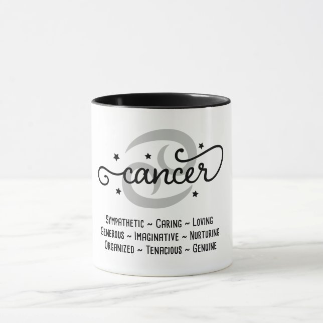Cancer Zodiac Traits Mug (Center)