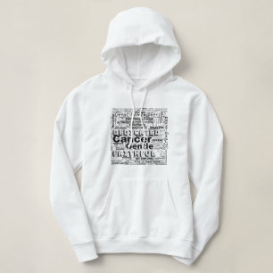 Cancer Zodiac Word Cloud Inspiration  Hoodie
