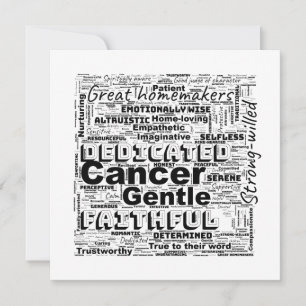 Cancer Zodiac Word Cloud Inspiration Invitation