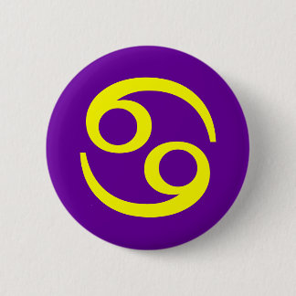 CANCER, ZODIACAL SIGN 6 CM ROUND BADGE