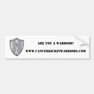 cancerkickinwarriors-logo-SMALL, ARE YOU A WARR... Bumper Sticker