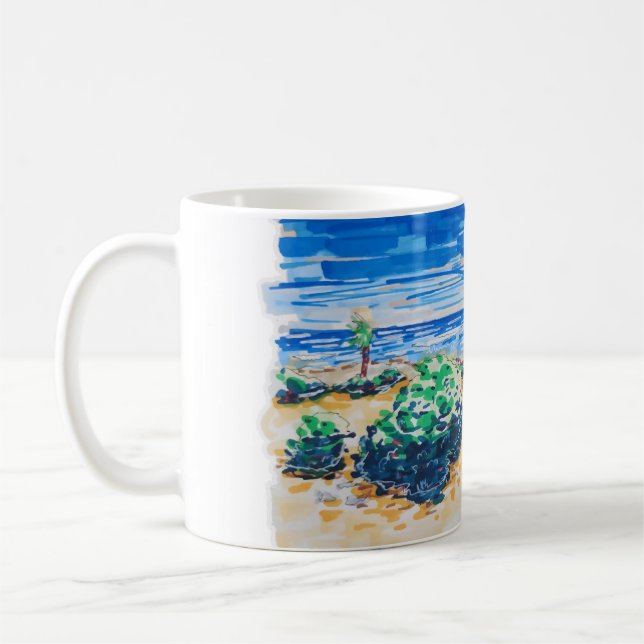 Cancun Beach colourful and fresh Coffee Mug (Left)