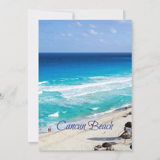 Cancun Beach, Mexico Card (Front)