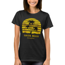 Cancun Beach Mexico Sun Palm Trees Your Name