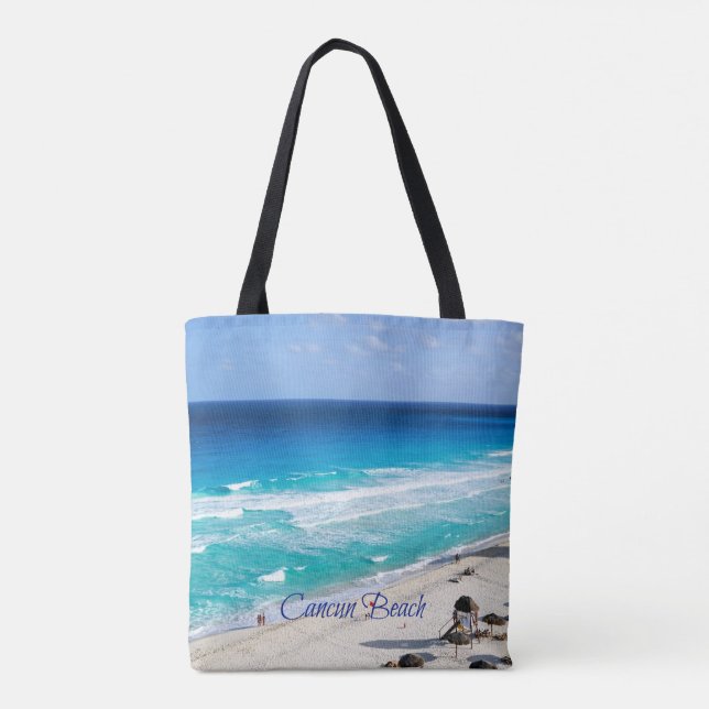 Cancun Beach, Mexico Tote Bag (Back)