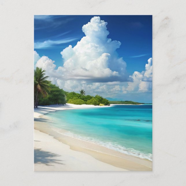 Cancun Beach Mexico Vintage Travel Postcard (Front)