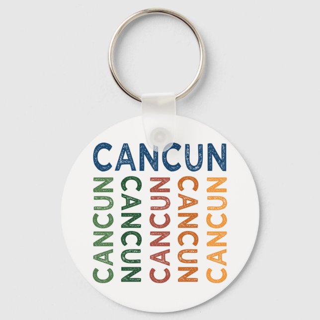 Cancun Cute Colourful Key Ring (Front)