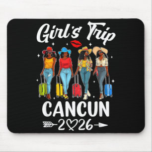 Cancun Girls Trip 2026 Birthday Squad Women Mouse Mat