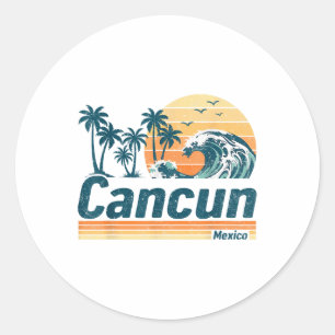 Cancun Group Matching Family Vacation Summer Classic Round Sticker