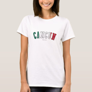 Cancun in Mexico national flag colours T-Shirt