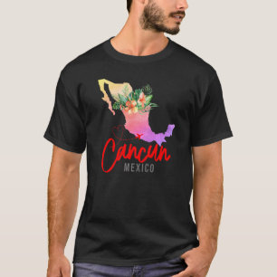 Cancun Map Matching Vacation Family Girls trip T-Shirt