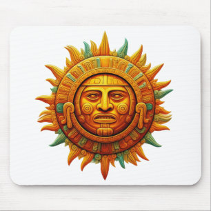 Cancun Mayan Mask Mexico Travel Mouse Mat