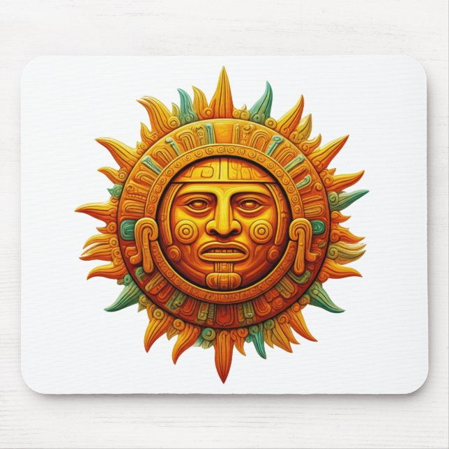 Cancun Mayan Mask Mexico Travel Mouse Mat (Front)