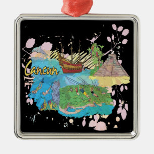 Cancun Metal Tree Decoration