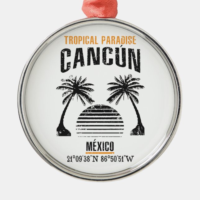 Cancún Metal Tree Decoration (Front)