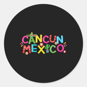 Cancun Mexico 1  Classic Round Sticker