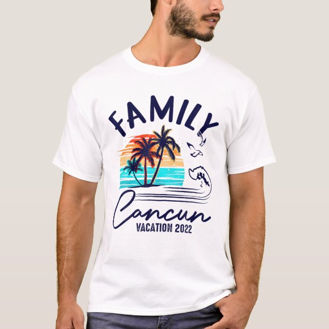 CANCUN MEXICO 2022 Vacation Beach Matching Family T-Shirt (Front)