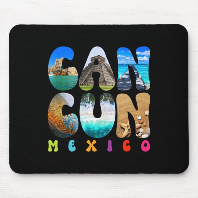 Cancun Mexico 2025 Vacation Beach Matching Family  Mouse Mat (Front)