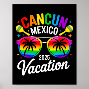 Cancun Mexico 2025 Vacation Travel Trip Beach Summ Poster