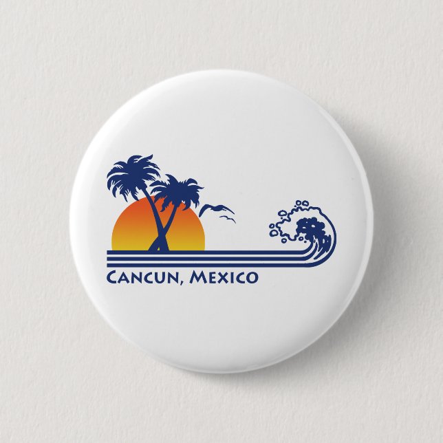 Cancun Mexico 6 Cm Round Badge (Front)