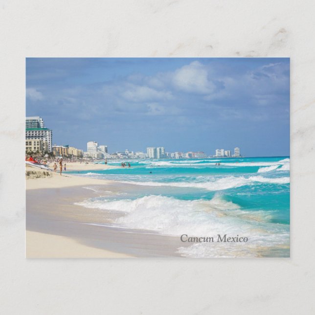 Cancun Mexico Beach Postcard (Front)