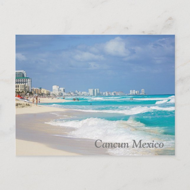 Cancun Mexico Beach Postcard (Front)