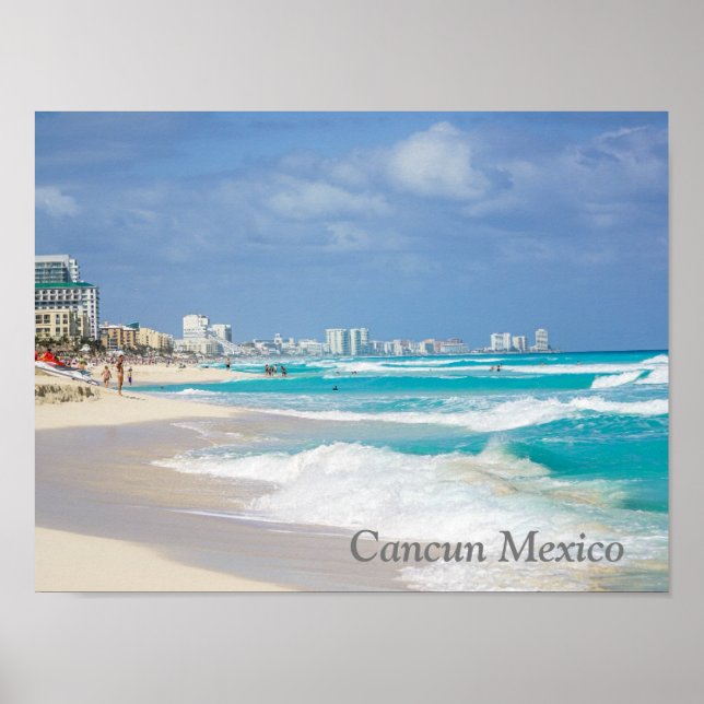 Cancun Mexico Beach Poster (Front)