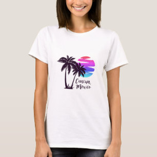 Cancun Mexico Beach Summer Vacation Palm Trees Sun T-Shirt