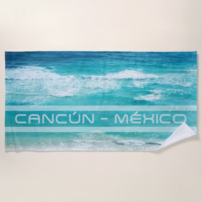 Cancun - Mexico Beach Towel (Front)