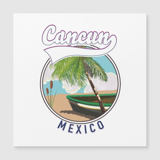 Cancun Mexico Beach travel logo (Front)