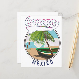 Cancun Mexico Beach travel logo