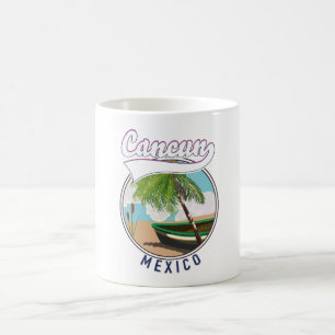 Cancun Mexico Beach travel logo Coffee Mug