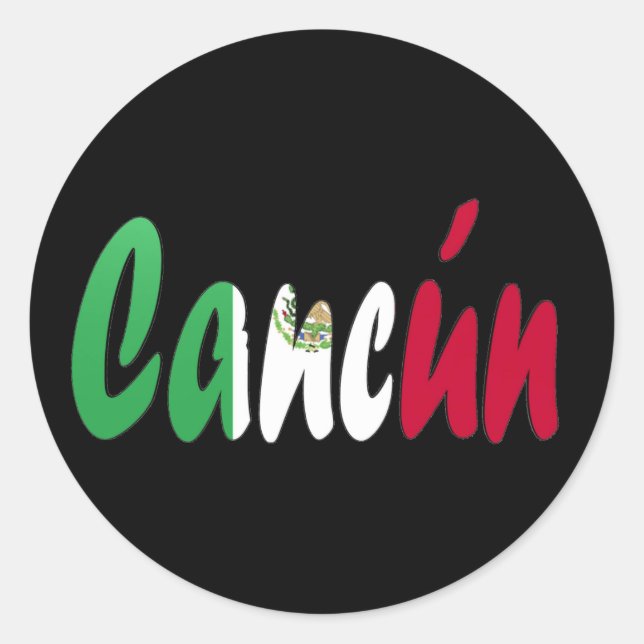 Cancun, Mexico Classic Round Sticker (Front)