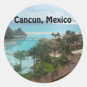 Cancun Mexico Classic Round Sticker