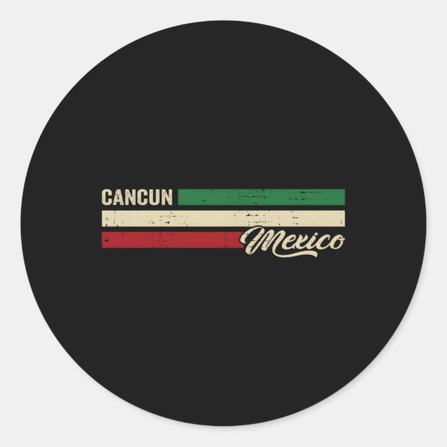 Cancun Mexico Classic Round Sticker (Front)