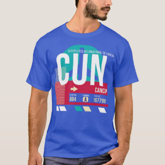 Cancun Mexico CUN Airport Code Baggage Tag T-Shirt