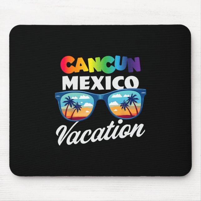 Cancun Mexico Destination Travel Beach Vacation  Mouse Mat (Front)