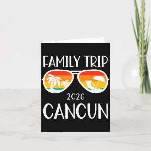 Cancun Mexico Family Trip 2026 Weekend Vacation Card
